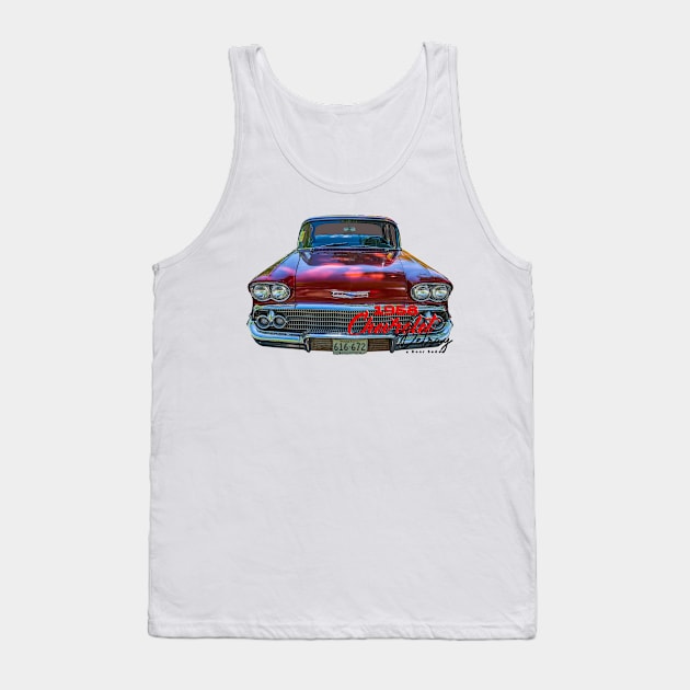 1958 Chevrolet Delray 4 Door Sedan Tank Top by Gestalt Imagery